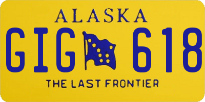 AK license plate GIG618