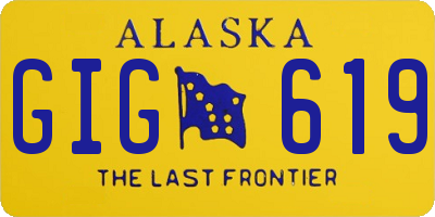 AK license plate GIG619