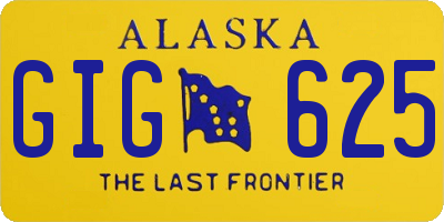 AK license plate GIG625