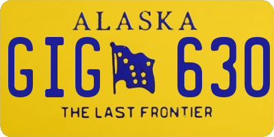 AK license plate GIG630