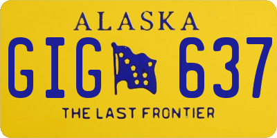 AK license plate GIG637