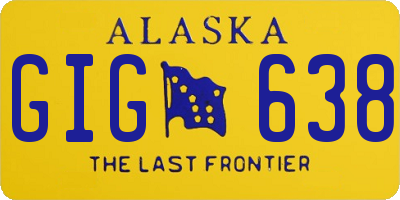 AK license plate GIG638
