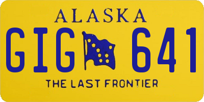 AK license plate GIG641