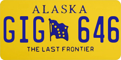 AK license plate GIG646