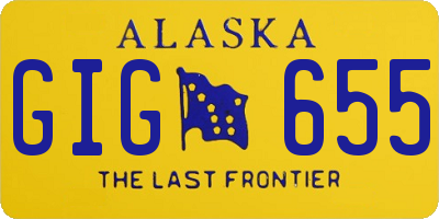 AK license plate GIG655