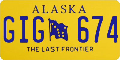 AK license plate GIG674