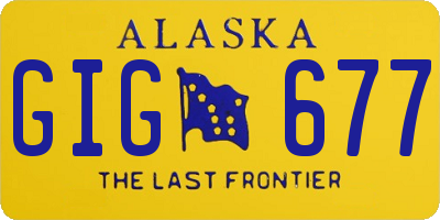 AK license plate GIG677
