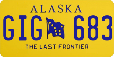 AK license plate GIG683