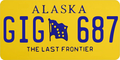 AK license plate GIG687