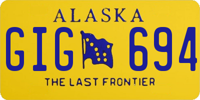 AK license plate GIG694