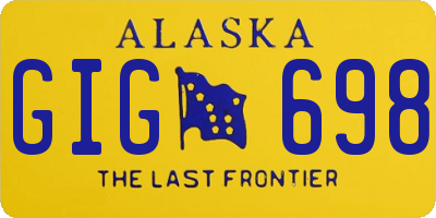 AK license plate GIG698