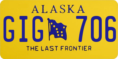AK license plate GIG706