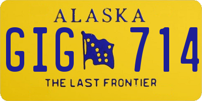 AK license plate GIG714