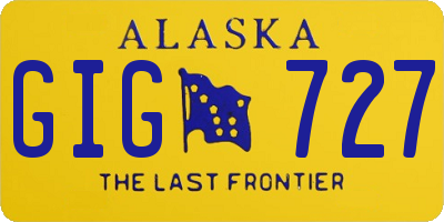 AK license plate GIG727