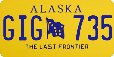 AK license plate GIG735