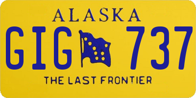 AK license plate GIG737