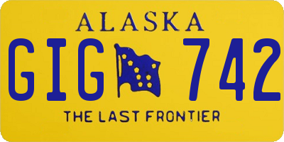 AK license plate GIG742