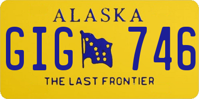 AK license plate GIG746