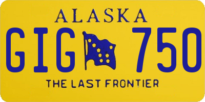 AK license plate GIG750