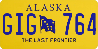 AK license plate GIG764
