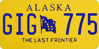 AK license plate GIG775