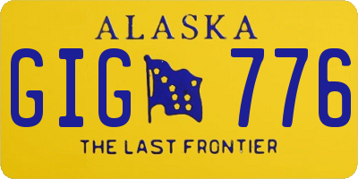 AK license plate GIG776