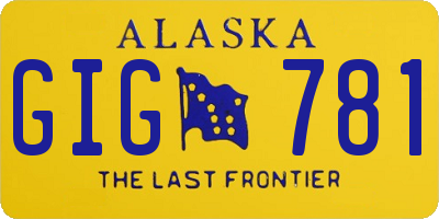 AK license plate GIG781