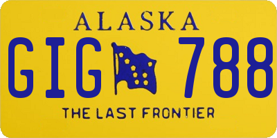 AK license plate GIG788