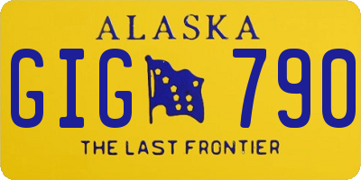 AK license plate GIG790