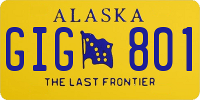 AK license plate GIG801