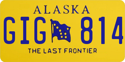 AK license plate GIG814