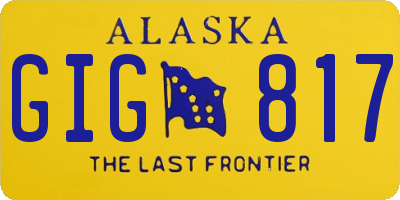 AK license plate GIG817