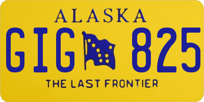 AK license plate GIG825