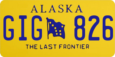AK license plate GIG826