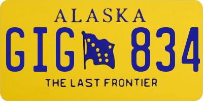 AK license plate GIG834