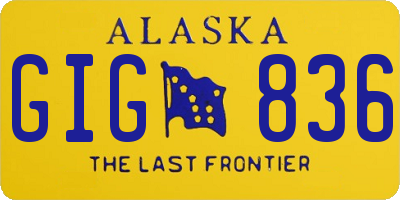 AK license plate GIG836