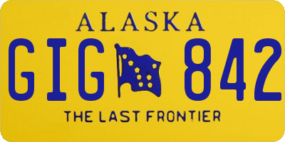 AK license plate GIG842