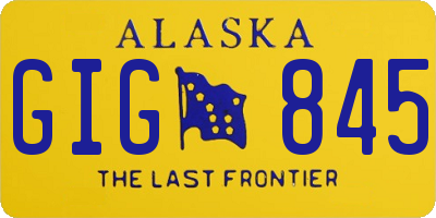 AK license plate GIG845