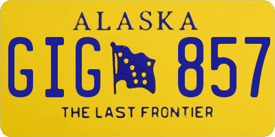 AK license plate GIG857