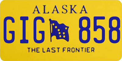 AK license plate GIG858