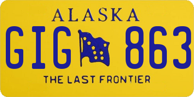 AK license plate GIG863