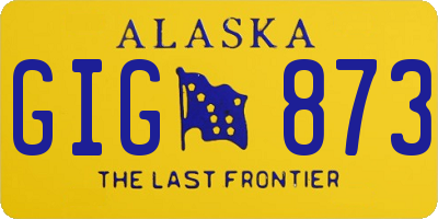AK license plate GIG873