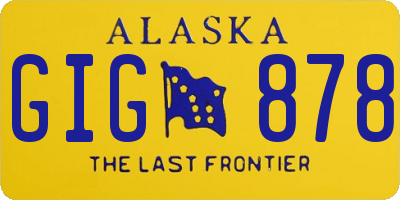 AK license plate GIG878