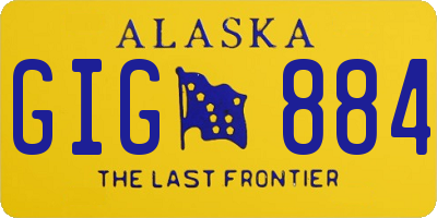 AK license plate GIG884