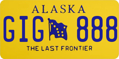 AK license plate GIG888