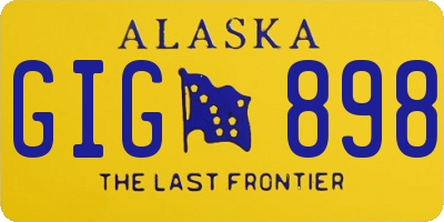 AK license plate GIG898