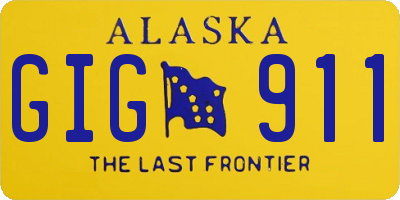 AK license plate GIG911