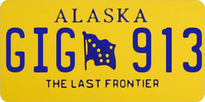 AK license plate GIG913