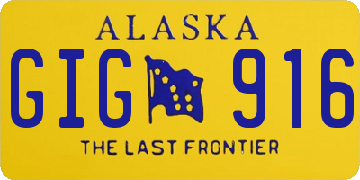AK license plate GIG916