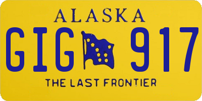 AK license plate GIG917
